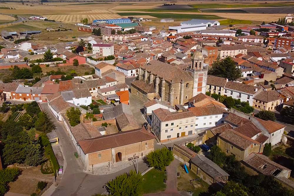 Carrión de los Condes aerial view
